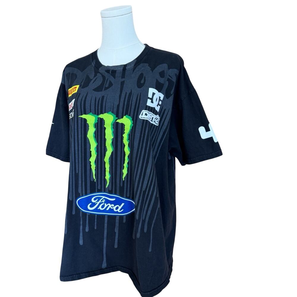 Ken Block 43 Monster Energy Ford Racing T Shirt XL Black Gymkhana Streetwear Y2K - Picture 3 of 7